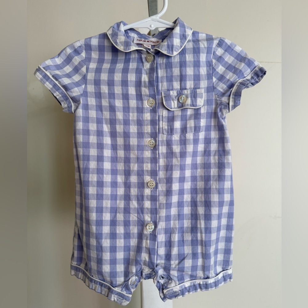 Neck & Neck Gingham Romper